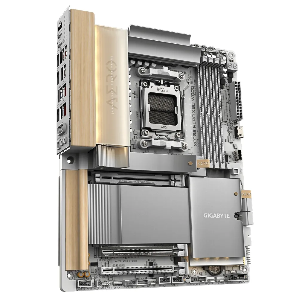 Дънна платка GIGABYTE X870E AERO X3D WOOD WIFI7, Socket AM5 Дънна платка GIGABYTE X870E AERO X3D WOOD WIFI7, Socket AM5
