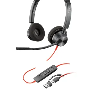 Слушалки HP Poly BW 3320 Stereo, USB-C+USB-C/A Слушалки HP Poly BW 3320 Stereo, USB-C+USB-C/A
