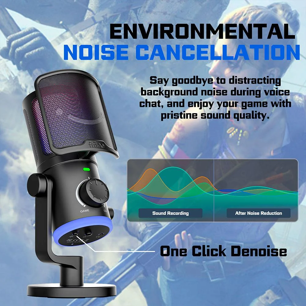 Настолен микрофон FIFINE AM6 RGB - Black