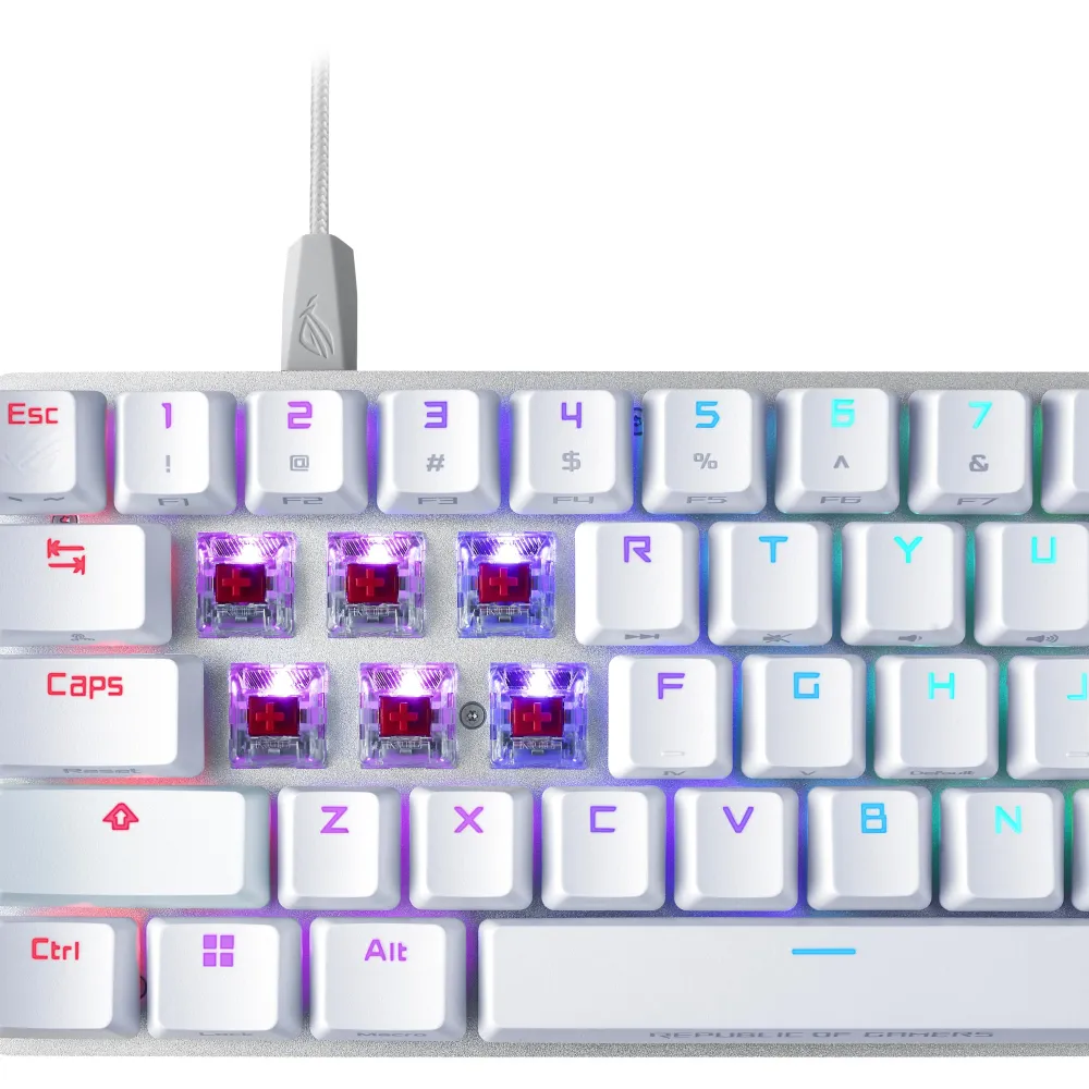 Геймърска Механична Клавиатура ASUS ROG Falchion Ace - Бяла