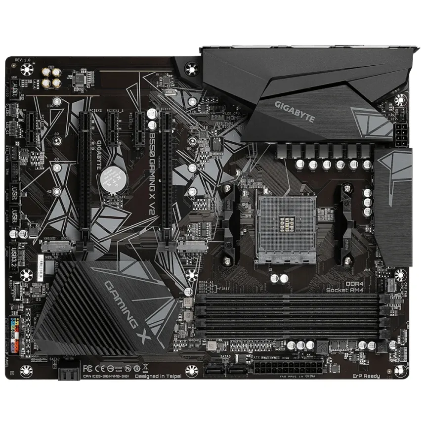 Дънна платка GIGABYTE B550 GAMING X V2 Socket AM4, 4 x DDR4, RGB Fusion, V2 (rev. 1.0) Дънна платка GIGABYTE B550 GAMING X V2 Socket AM4, 4 x DDR4, RGB Fusion, V2 (rev. 1.0)