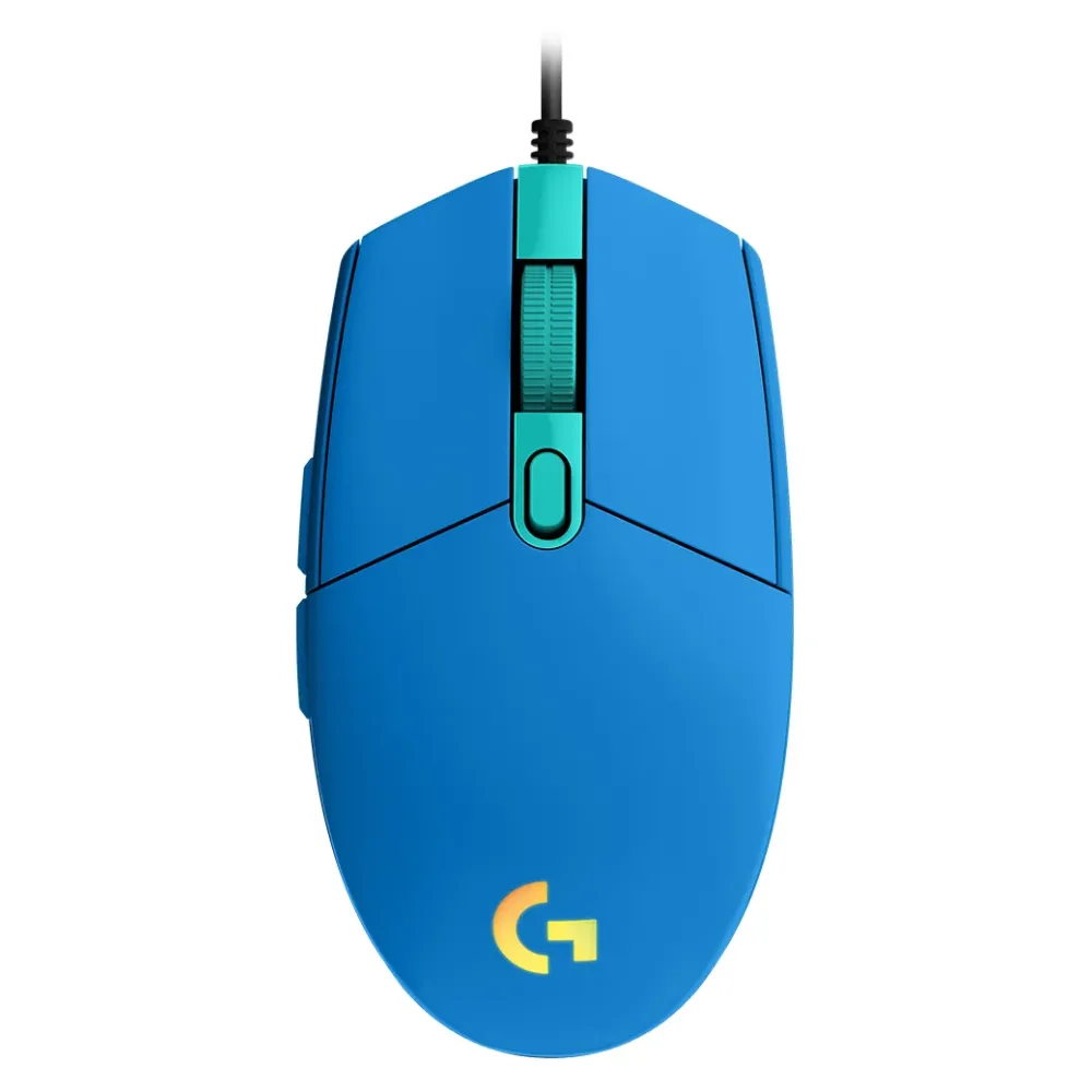 Геймърска мишка Logitech G102 LightSync, RGB, Оптична, Жична, USB, Син