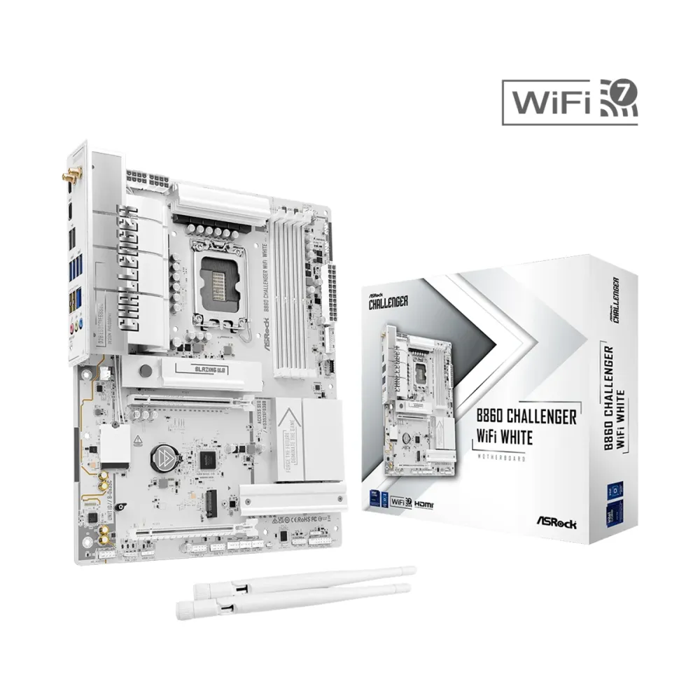 Дънна платка ASRock B860 Challenger White WIFI, LGA 1851 Дънна платка ASRock B860 Challenger White WIFI, LGA 1851
