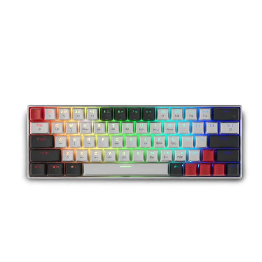 Геймърска безжична клавиатура Spartan Gear Pegasus 2 RGB White/Grey Геймърска безжична клавиатура Spartan Gear Pegasus 2 RGB White/Grey