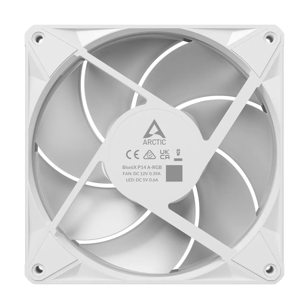 Вентилатор ARCTIC BioniX P14 A-RGB PWM 140mm Daisy Chain - Бял