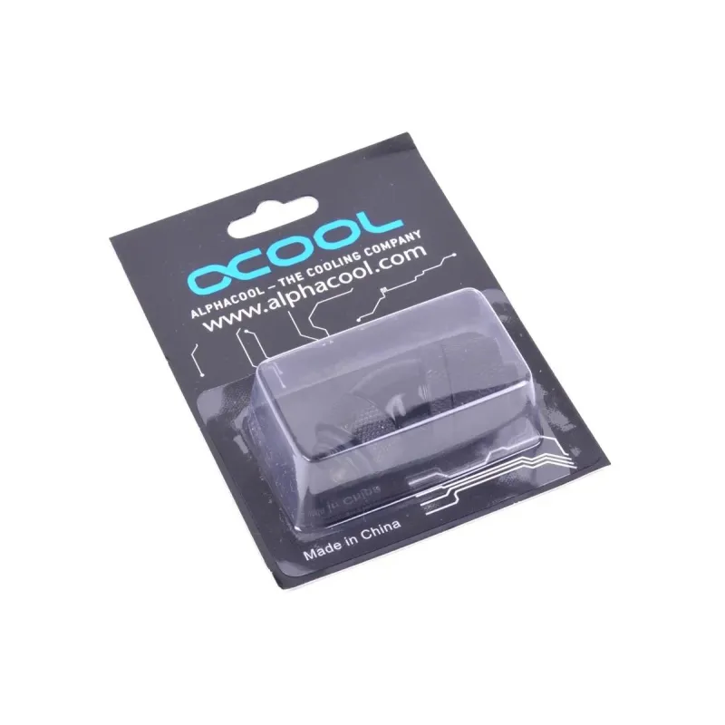 Компресионен фитинг Alphacool, 16/10 - G1/4, 45°, Въртящ се, Черен мат