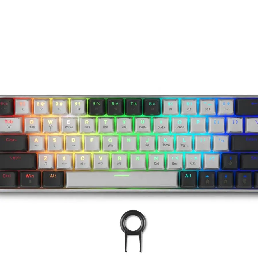 Геймърска безжична клавиатура Spartan Gear Pegasus 2 RGB White/Grey