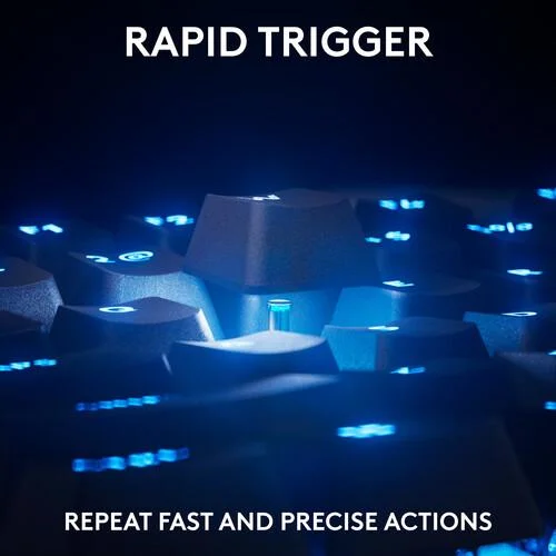 Геймърска механична клавиатура Logitech G Pro X RAPID TKL, Magnetic Analog Switch, Черен