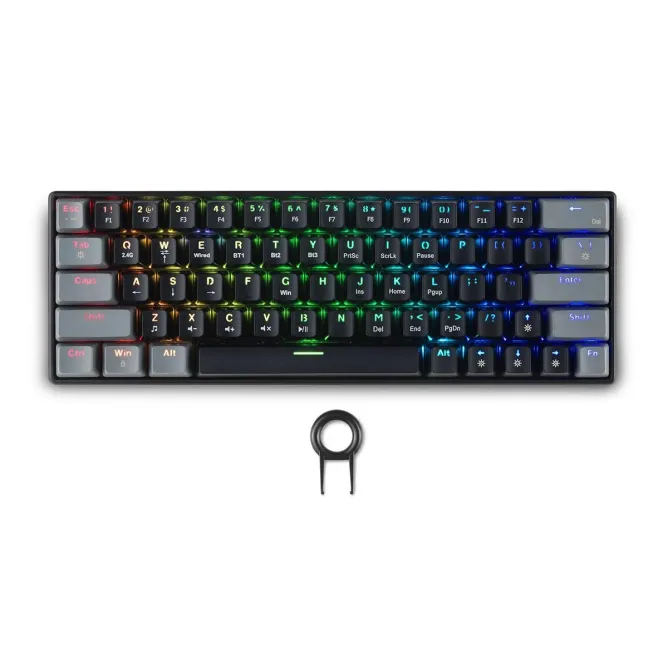 Геймърска безжична клавиатура Spartan Gear Pegasus 2 RGB Black/Grey Геймърска безжична клавиатура Spartan Gear Pegasus 2 RGB Black/Grey