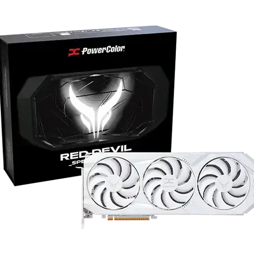 Видео карта PowerColor Radeon RX 9070 XT Red Devil Spectral White 16GB GDDR6