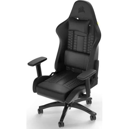 Геймърски стол Corsair TC100 RELAXED - Leatherette Black/Black