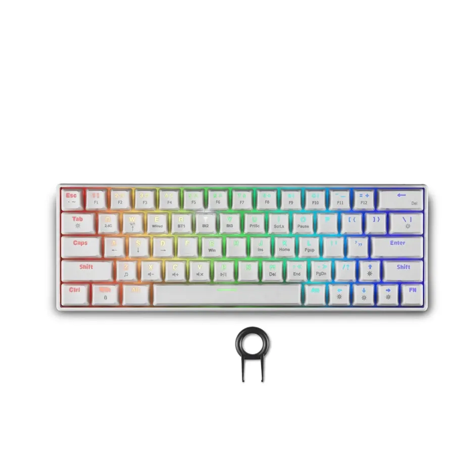 Геймърска безжична клавиатура Spartan Gear Pegasus 2 RGB White Геймърска безжична клавиатура Spartan Gear Pegasus 2 RGB White