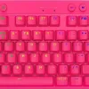 Геймърска механична клавиатура Logitech G Pro X TKL Lightspeed Tactile Switch, Magenta
