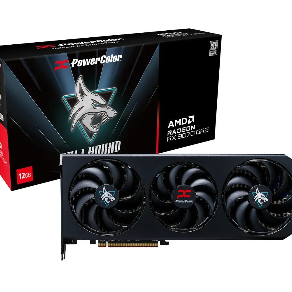 Видео карта PowerColor Radeon RX 9070 GRE Hellhound 12GB GDDR6 Видео карта PowerColor Radeon RX 9070 GRE Hellhound 12GB GDDR6