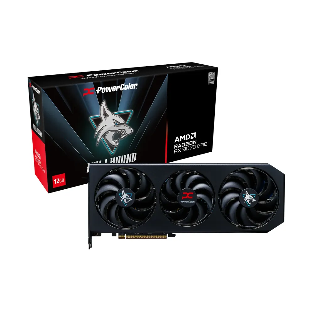 Видео карта PowerColor Radeon RX 9070 GRE Hellhound 12GB GDDR6 Видео карта PowerColor Radeon RX 9070 GRE Hellhound 12GB GDDR6