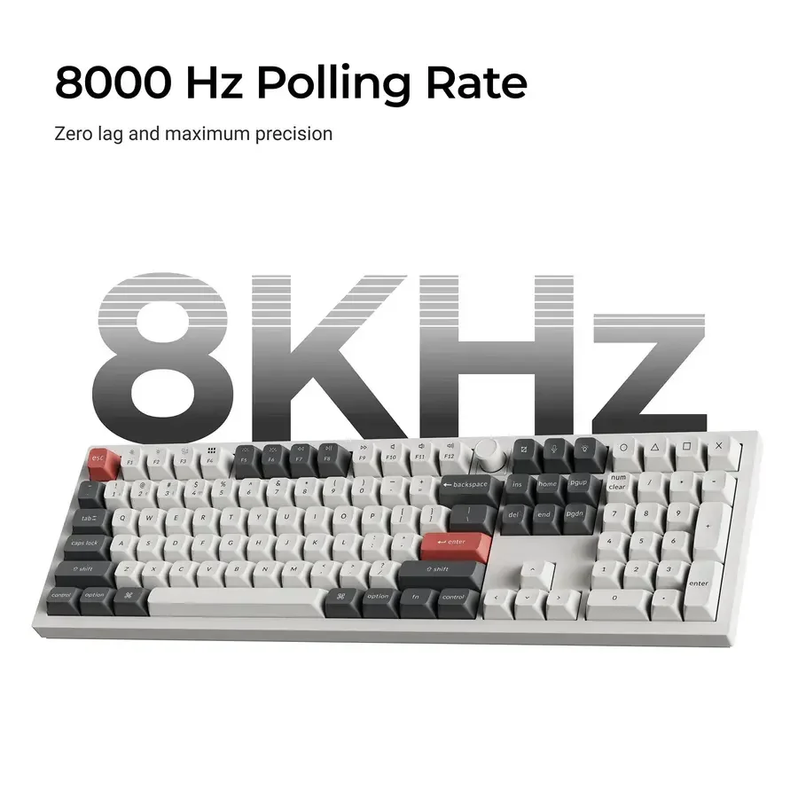 Безжична механичка клавиатура Keychron Q6 Ultra 8K Black - Silk POM Switch Brown Безжична механичка клавиатура Keychron Q6 Ultra 8K Black - Silk POM Switch Brown