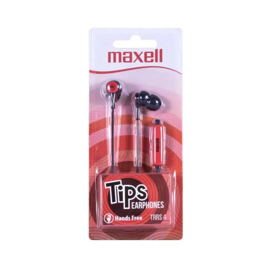 Слушалки тапи с микрофон MAXELL IN-TIPS RED Слушалки тапи с микрофон MAXELL IN-TIPS RED