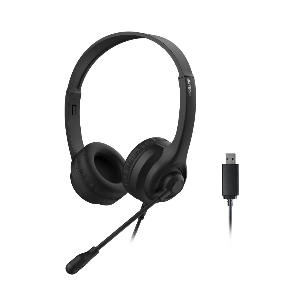А4tech HU-8 Слушалки с микрофон, USB, въртящ се микрофон