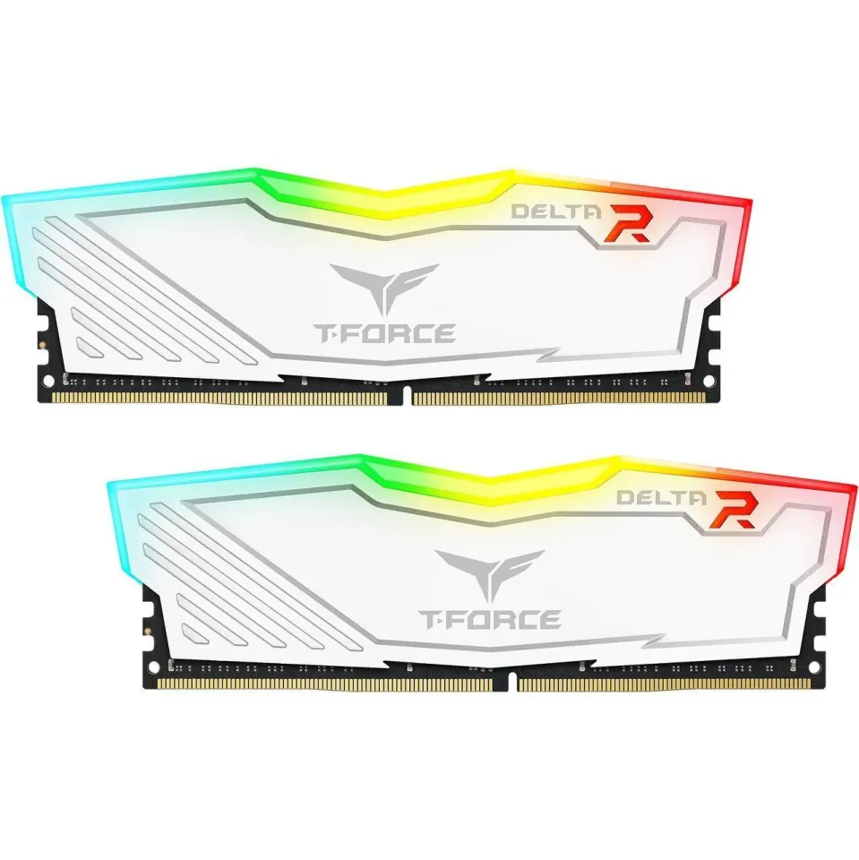 Памет Team Group T-Force Delta RGB White DDR4 16GB (2x8GB) 3200MHz 1.35V Памет Team Group T-Force Delta RGB White DDR4 16GB (2x8GB) 3200MHz 1.35V