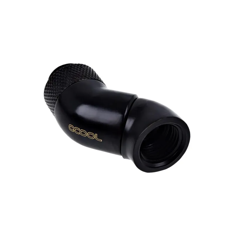 Ъглов адаптер Alphacool Eiszapfen, 2 x 45°, G1/4 външна към G1/4 вътрешна резба, Черен мат Ъглов адаптер Alphacool Eiszapfen, 2 x 45°, G1/4 външна към G1/4 вътрешна резба, Черен мат