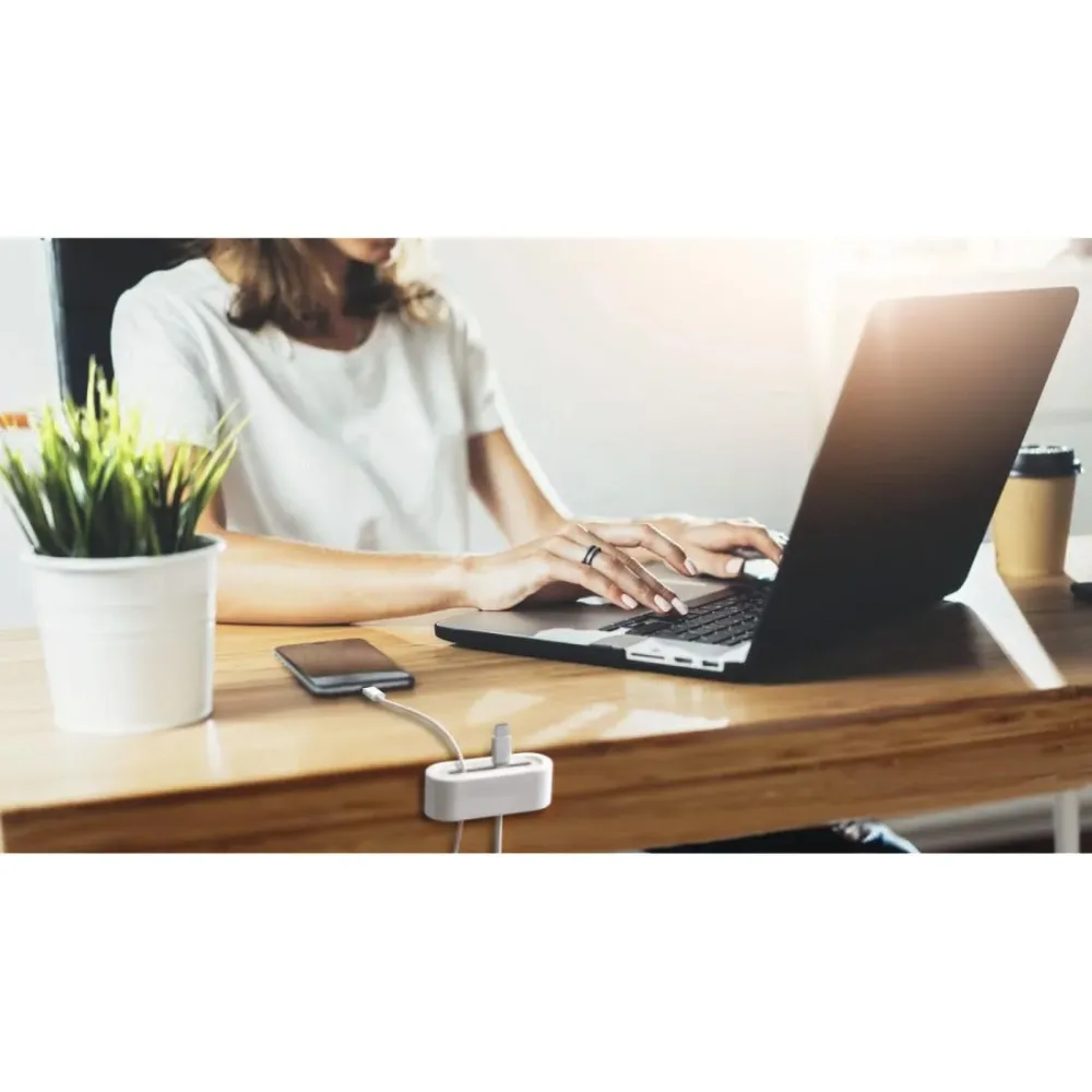 HAMA Органайзер за кабели самозалепващ, 2 бр., бял