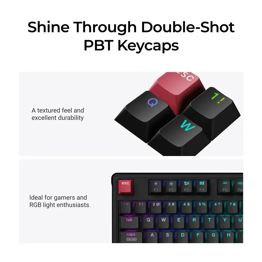 Геймърска Механична клавиатура Keychron C3 Pro 8K QMK - Super Red Switch, Hot-Swappable, RGB Геймърска Механична клавиатура Keychron C3 Pro 8K QMK - Super Red Switch, Hot-Swappable, RGB