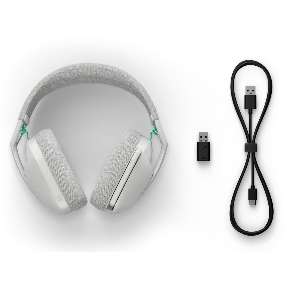 Геймърски безжични слушалки Logitech G321 Lightspeed, Микрофон, Бели