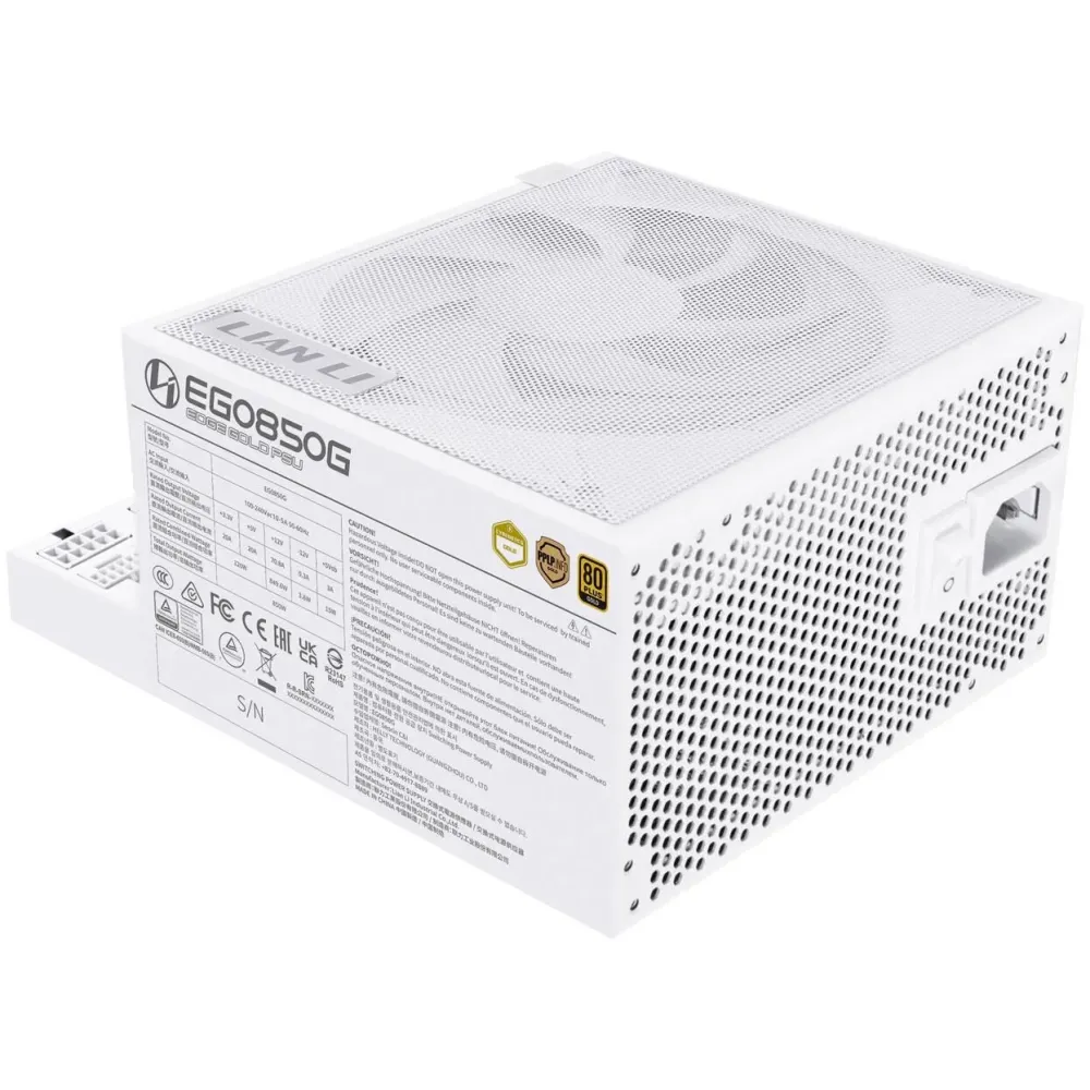 Захранващ блок Lian Li EDGE EGO850 White 850W 80+ Gold PCIe 5.1, ATX 3.1