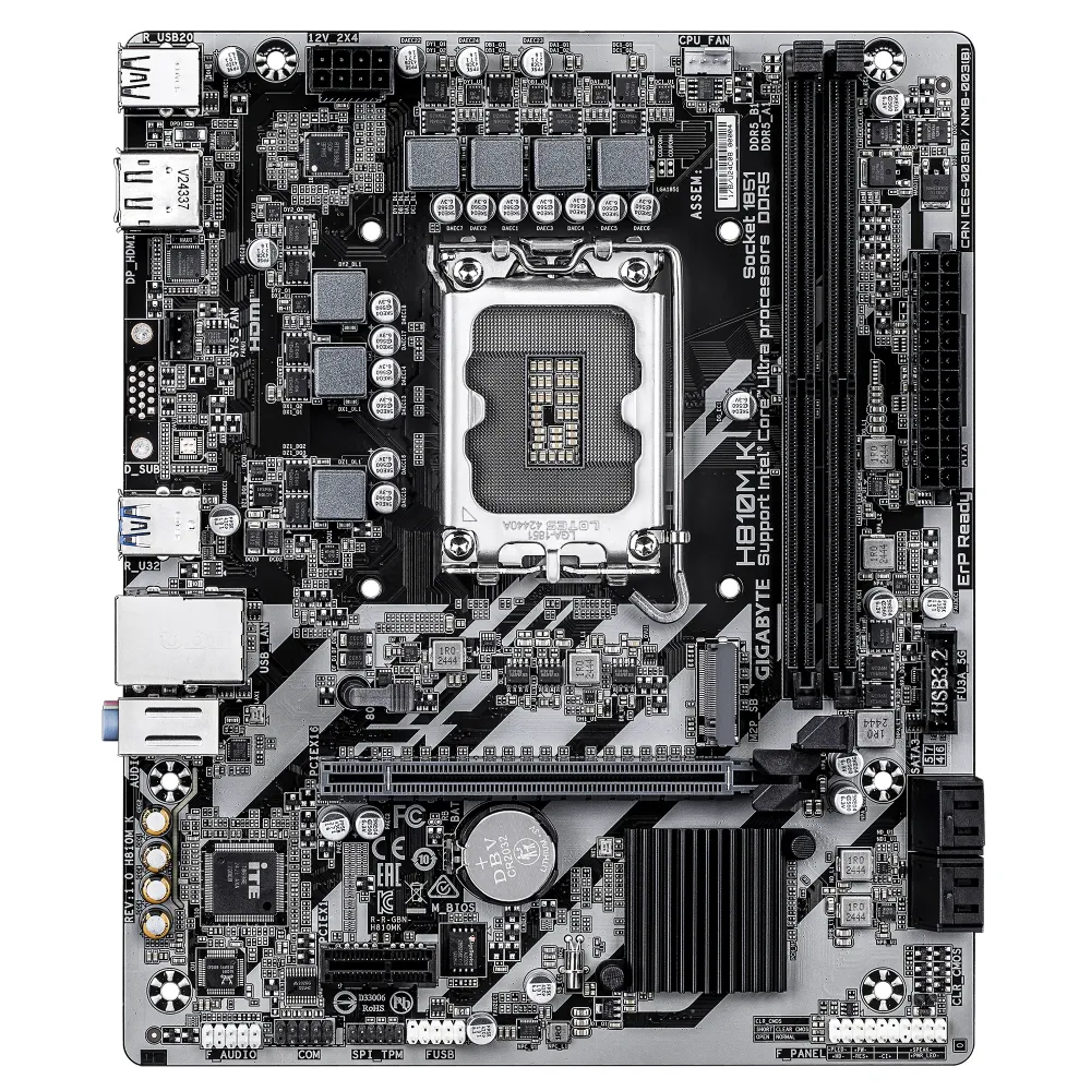 Дънна платка GIGABYTE H810M K, LGA 1851, DDR5