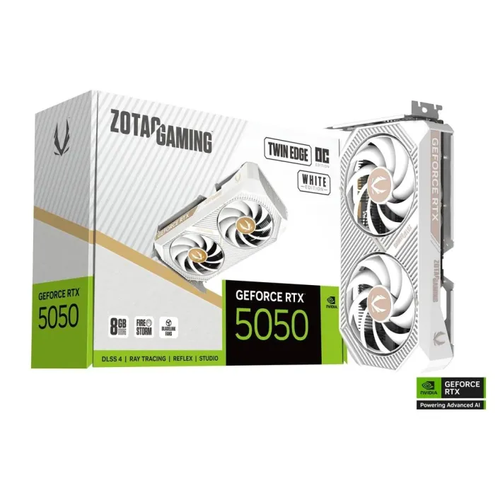 Видео карта ZOTAC GAMING RTX 5050 Twin Edge White Edition OC 8GB GDDR6 Видео карта ZOTAC GAMING RTX 5050 Twin Edge White Edition OC 8GB GDDR6
