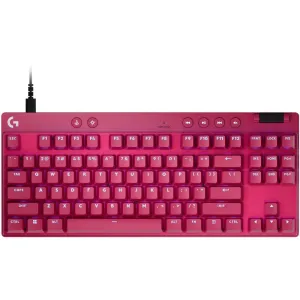 Геймърска механична клавиатура Logitech G Pro X RAPID TKL, Magnetic Analog Switch, Magenta