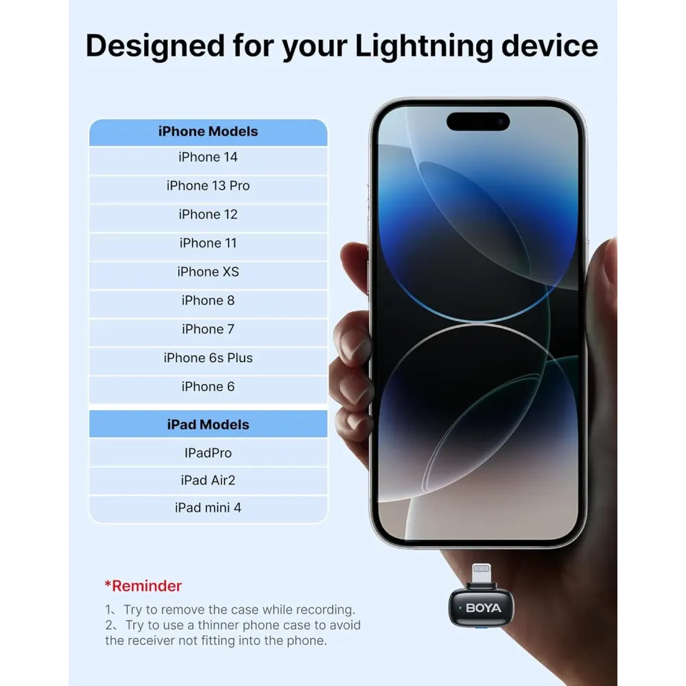 Безжична микрофонна система BOYA Mini 2-03 с Lightning