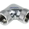Адаптер Alphacool HF, L-конектор 90°, G1/4 - G1/4, Вътрешна резба, Сребрист