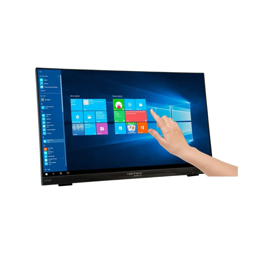 Тъч монитор HANNSPREE HT225HPB, LED, 21.5 inch, Wide, Full HD, Display Port, VGA, HDMI, Черен Тъч монитор HANNSPREE HT225HPB, LED, 21.5 inch, Wide, Full HD, Display Port, VGA, HDMI, Черен