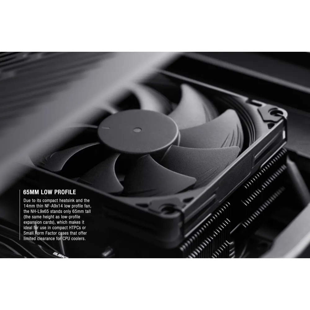 Охладител за процесор Noctua NH-L9x65 chromax.black - LGA1851/1700/1200/AM5 Охладител за процесор Noctua NH-L9x65 chromax.black - LGA1851/1700/1200/AM5