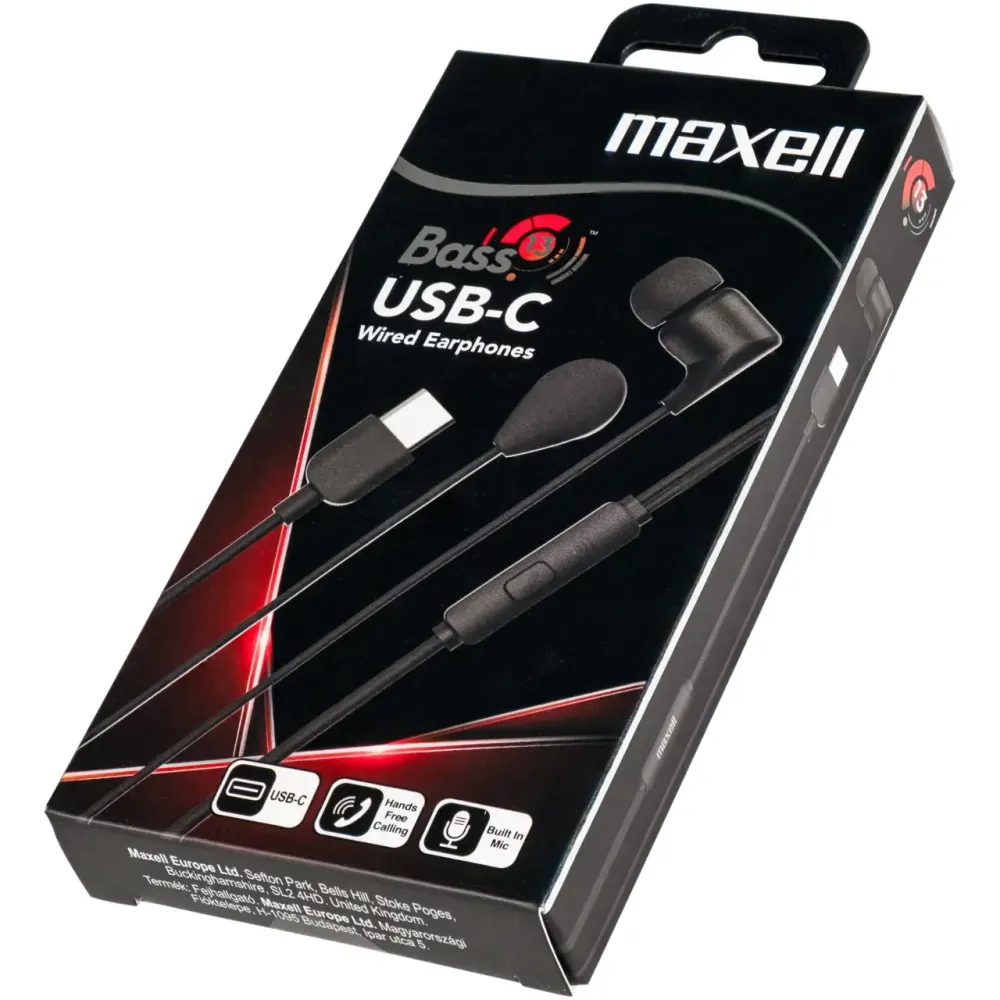 Слушалки  MAXELL тапи EB10  BASS 13  USB-C