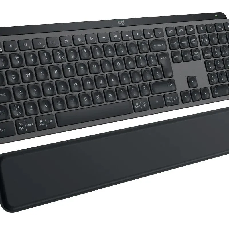Kлавиатура Logitech MX Keys S, Bluetooth, Illuminated, Подложка за китка, Черна