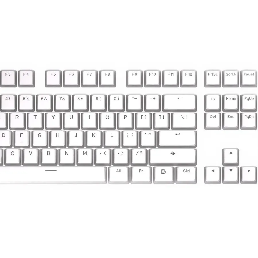 Капачки за механична клавиатура ENDORFY - 104 бр PBT, US Layout, Onyx White