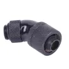Компресионен фитинг Alphacool, 16/10 - G1/4, 45°, Въртящ се, Черен мат