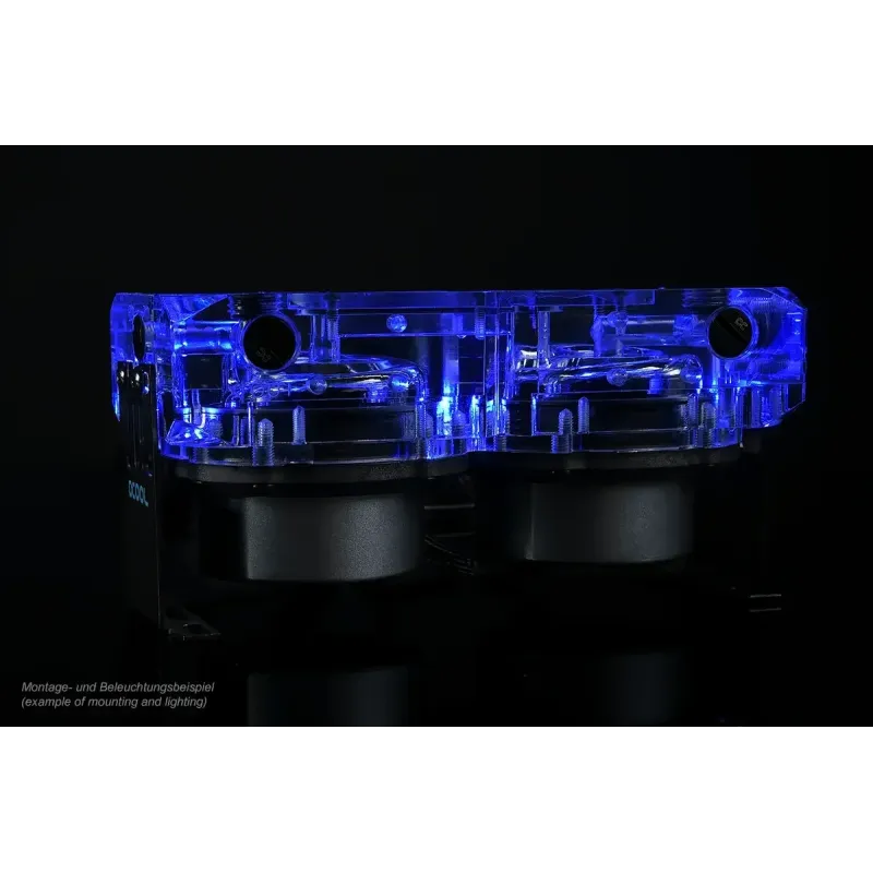 Адаптер приставка с вътрешна и външна резба Alphacool Eisdecke D5 Dual Acrylic Attachment 3x 1/4