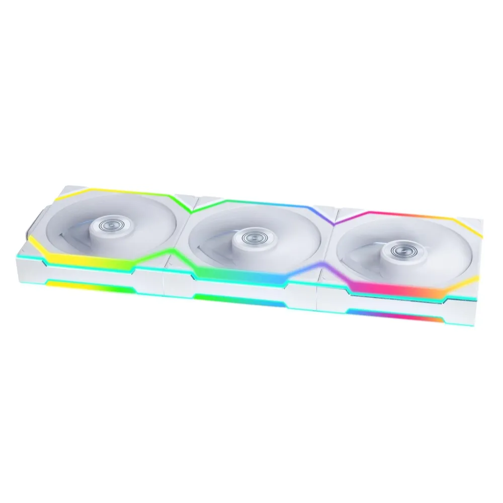 Вентилатори 3бр Lian Li UNI FAN SL Wireless ARGB PWM Reverse Blade - 120 mm Бели + Контролер