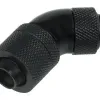 Компресионен фитинг Alphacool, 13/10 - G1/4, 45°, Въртящ се, Черен мат