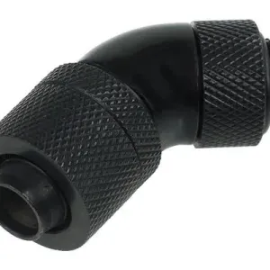 Компресионен фитинг Alphacool, 13/10 - G1/4, 45°, Въртящ се, Черен мат