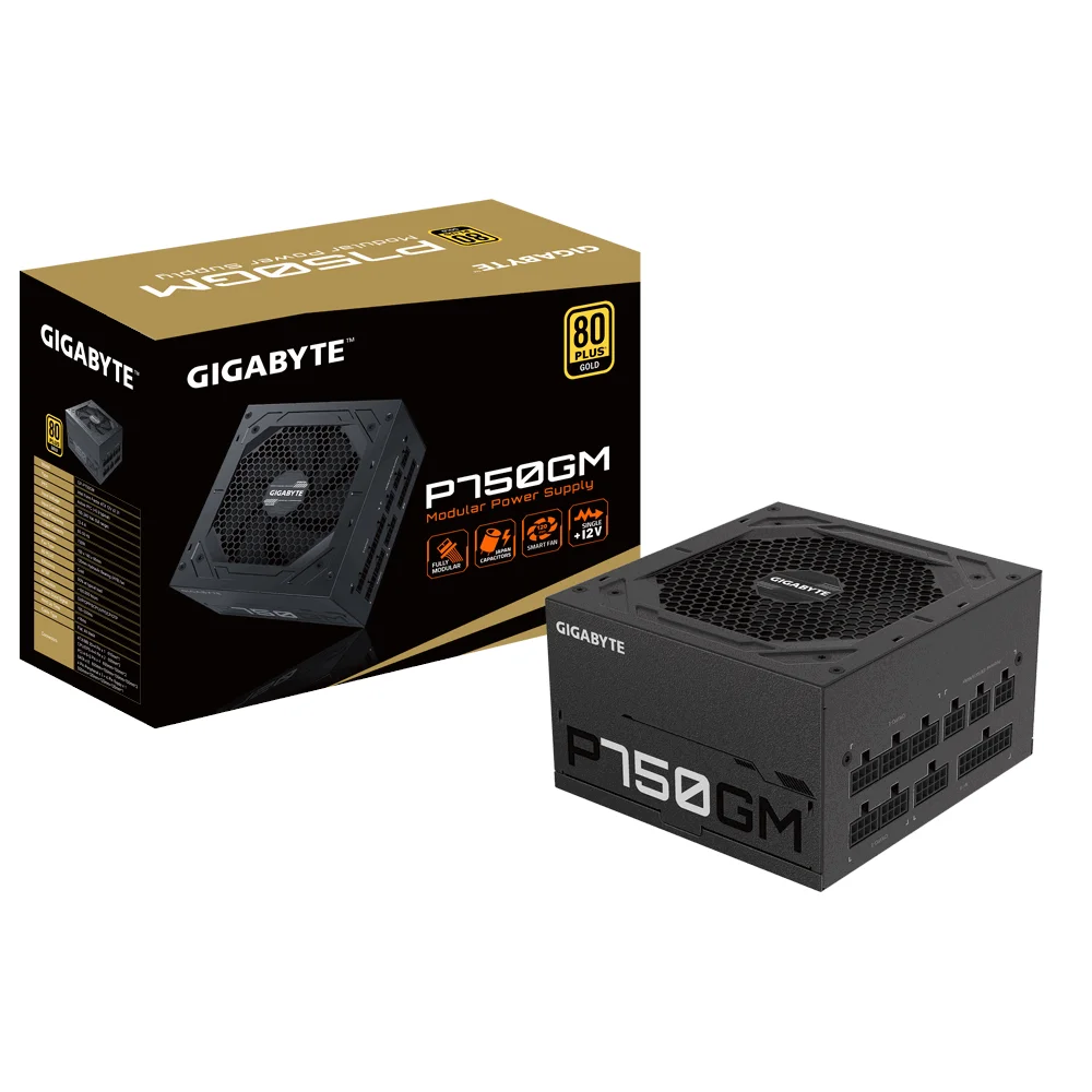 Захранващ блок Gigabyte P750W, 750W, 80+ GOLD, Modular