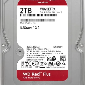 Хард диск WD Red PLUS NAS, 2TB, 5400rpm, 128MB, SATA 3