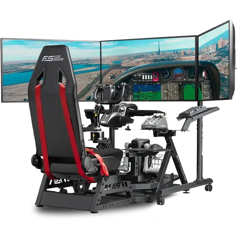 Мобилна стойка за три монитора Next Level Racing Round Tube