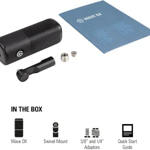 Динамичен XLR Микрофон Elgato Wave DX, Черен