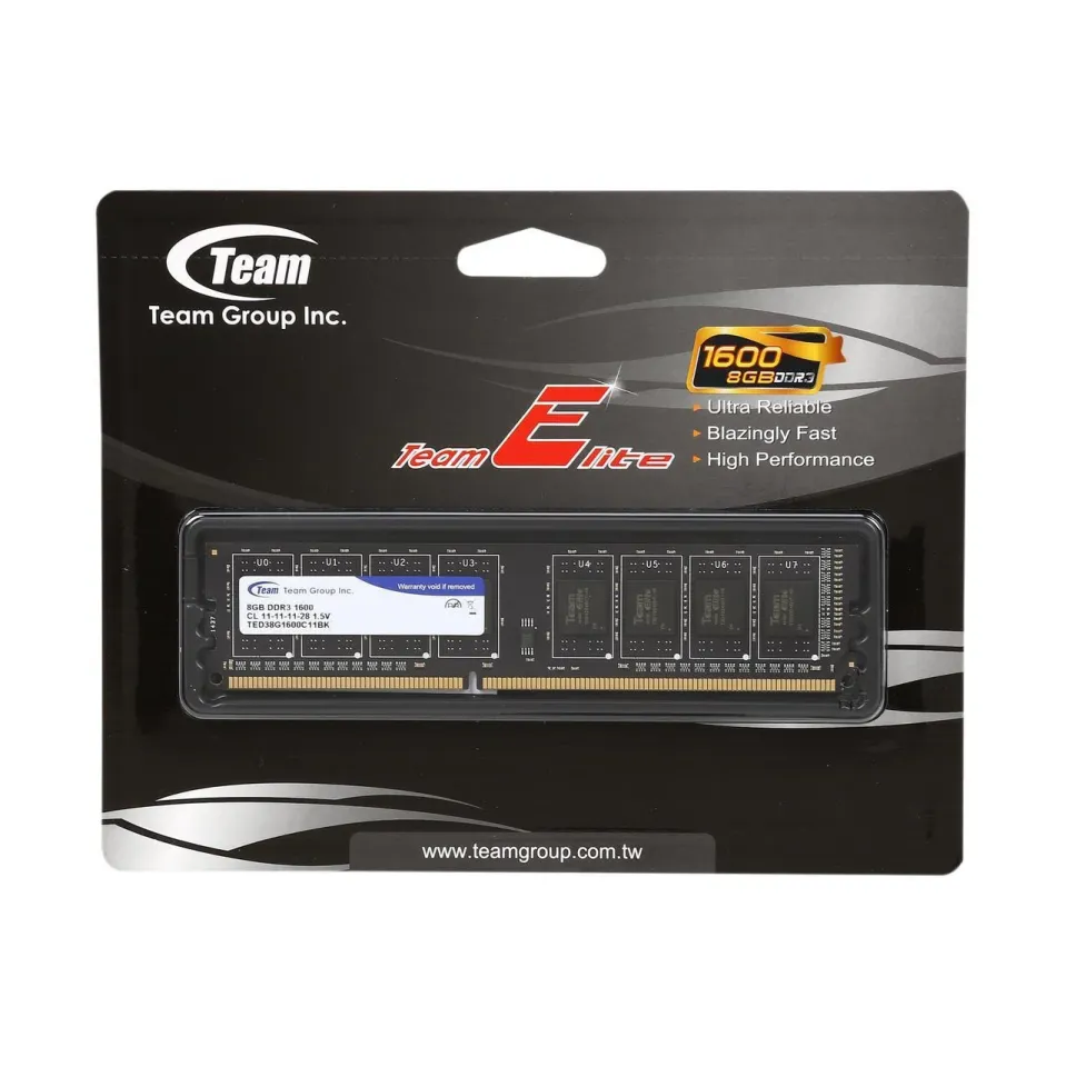 Памет Team Group Elite DDR3 - 8GB, 1600 mhz, CL11-11-11-28 1.5V