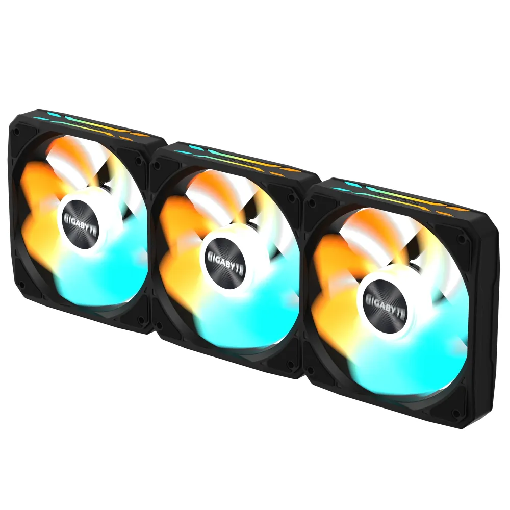 Комплект вентилатори 3-Pack GIGABYTE AORUS EZ CHAIN RVS FAN 120 - 120x120x25mm ARGB