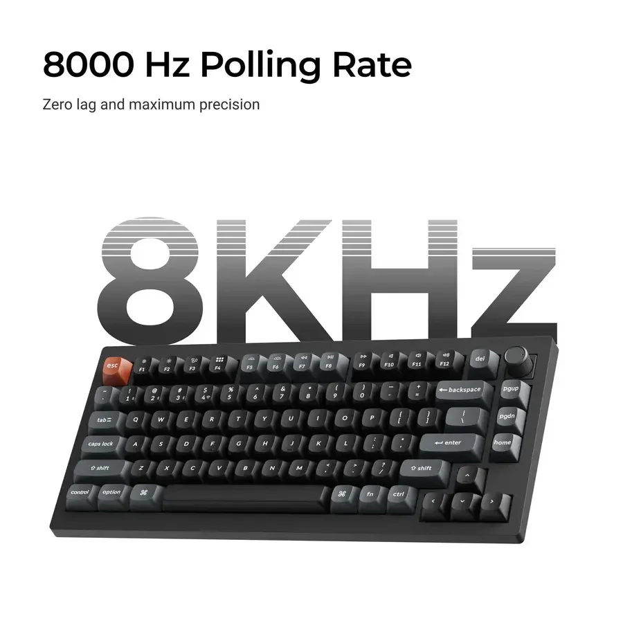 Безжична механичка клавиатура Keychron V1 Ultra 8K - Silk POM Switch Brown Безжична механичка клавиатура Keychron V1 Ultra 8K - Silk POM Switch Brown